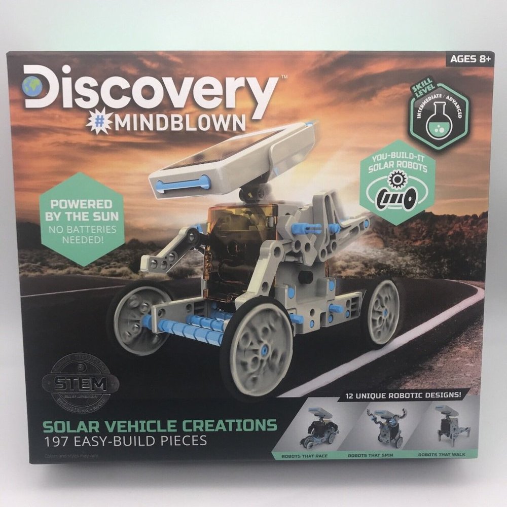 Discovery Children Mindblown STEM 12-in-1 Solar Robot Creation 197-Piece Kit